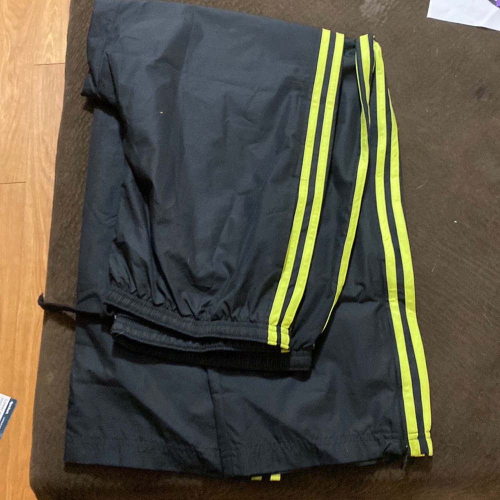 Adidas green workout pants